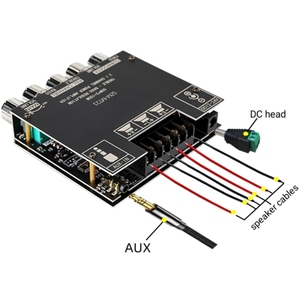 Chuyên Nghiệp Mini 2.<span class=keywords><strong>1</strong></span> Kênh Cho <span class=keywords><strong>Bluetooth</strong></span> Home Khuếch Đại AUX Hỗ Trợ 50W + 50W + 100W DC12-24V FM Đài Phát Thanh Tuner <span class=keywords><strong>USB</strong></span> Cho Xe - Product Image 2