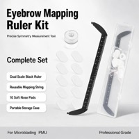 Kit de règle de mesure pour sourcils en forme d'arc et de flèche, outil de microblading pour studio PMU et académie de formation