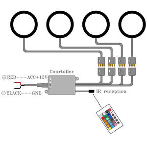RGB 4*131mm 5050 <span class=keywords><strong>SMD</strong></span> LED <span class=keywords><strong>Angel</strong></span> <span class=keywords><strong>Eyes</strong></span> Kit Anneaux Halo multicolores pour bmw Série 7 E36 E38 E39 <span class=keywords><strong>E46</strong></span> - Product Image 2