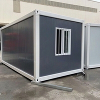 Cabine conteneur préfabriquée à installation rapide, maison modulaire pour bureau temporaire sur site isolé et salle de repos pour le personnel