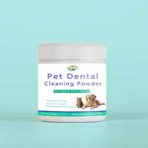 Polvo de Limpieza Dental para Mascotas Herblife de Marca Privada OEM, 5.29 oz, Polvo de Limpieza Bucal para Perros y Gatos - Product Image 1