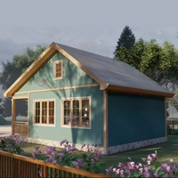 Petite maison moderne en bois de luxe cabine préfabriquée à ossature en bois villa préfabriquée design triangulaire