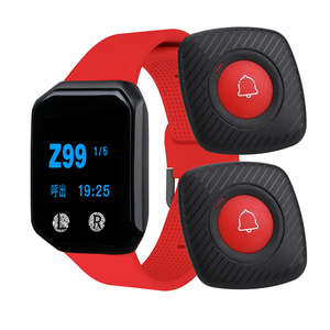 Byhubyeng không thấm nước không dây dài khoảng cách Transmitter phân trang gọi điện thoại hệ thống máy rung nhà hàng bảng Coaster xem máy nhắn tin - Product Image 1