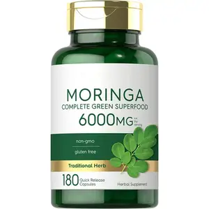 Moringa pó cápsulas moringa orgânicos personalizar etiquetas privadas cápsulas moringa