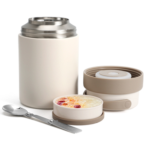 Recipiente para <span class=keywords><strong>Alimentos</strong></span> Olerd, Libre <span class=keywords><strong>de</strong></span> BPA, Acero Inoxidable 316, Recipiente <span class=keywords><strong>de</strong></span> Doble Pared con Asa y Cuchara - Product Image 6