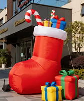 Modelo Inflable Festivo de Santa Claus para Decoraciones Navideñas y Exhibiciones Navideñas al Aire Libre