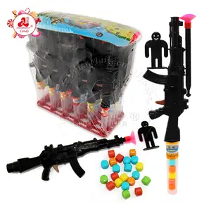 AK47 forma arma arma de ejeção brinquedo doces