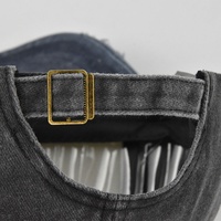 Vintage Acid Washed Distressed Soft Top 5 Panel Katoenen Baseballpet Verstelbaar Met Sponsvoering Ademend Gebogen Klep Sportpetten