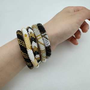 Pulsera <span class=keywords><strong>de</strong></span> Cuentas <span class=keywords><strong>de</strong></span> Nepal <span class=keywords><strong>de</strong></span> Moda, Hecha a Mano, Estilo Boho, con Cuentas <span class=keywords><strong>de</strong></span> Vidrio, para Chicas - Product Image 1