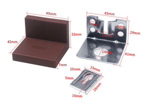 خزانة مطبخ بزاوية منزلية موصل حامل مصفح بغطاء بلاستيكي لدعامات الأرفف والموصلات - Product Image 5