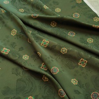 Printemps été nouveau tissu acétate brodé fleur motif foncé parfumé nuage tissu Hanfu gilet Orange Jacquard tissu