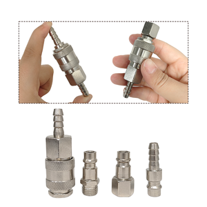 Cai's EU Type Pneumatic Fitting <b>Quick</b> <b>Connector</b> <b>Quick</b> Coupler Iron Copper Plated - Product Image 2