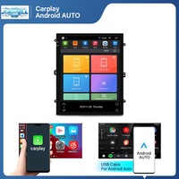 Autoradio universel 9,7 pouces avec écran IPS, autoradio stéréo, GPS, vidéo, Carplay, Android Auto, lecteur DVD de voiture