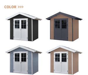 Abri de <span class=keywords><strong>jardin</strong></span> en WPC et aluminium à toit en pente, résistant à la décomposition et imperméable, avec <span class=keywords><strong>gouttière</strong></span> métallique pour <span class=keywords><strong>jardin</strong></span> - Product Image 2