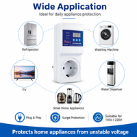 Protection contre les surtensions et les sous-tensions Puluos TV Fridge Guard série D, prise de courant 10A 15A 16A 20A