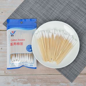 Hisopos Médicos de Algodón Taian de 10 cm, 50 Unidades, Palitos de Bambú Desechables de un Solo Uso - Product Image 1
