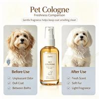 Semprotan Cologne Hewan Peliharaan Label Pribadi Aroma Segar Tahan Lama Parfum Perawatan Lembut untuk Anjing dan Kucing Penghilang Bau Harian