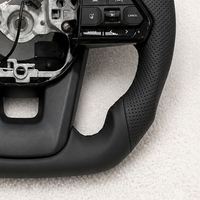 Volant de voiture en fibre de carbone et cuir pour Toyota LC200 LC300 LC70 LC76 LC79 Prado 120 150 FJ70 FJ79 FJ200 Hilux Gr Corolla