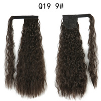 Extension de queue de cheval ondulée à clipser, longue et bouclée, résistante à la chaleur, en cheveux synthétiques pour femmes