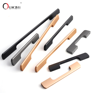 Poignée de tiroir de cuisine Oukali en aluminium moderne, accessoires de quincaillerie pour meubles, poignée de commode, vente directe d'usine - Product Image 2