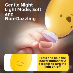 Luz Nocturna, Lima de Uñas para Bebés, Silenciosa, Sin Dolor, Uso Familiar, Compacta, Portátil, Suave, Herramienta de Aseo - Product Image 6