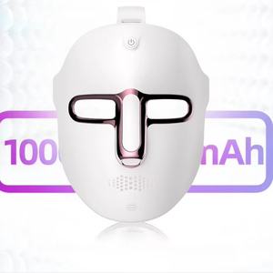 Masque de luminothérapie LED en silicone pour le visage et le cou, traitement par photons infrarouges rouges pour les soins de la peau et la routine beauté - Product Image 5