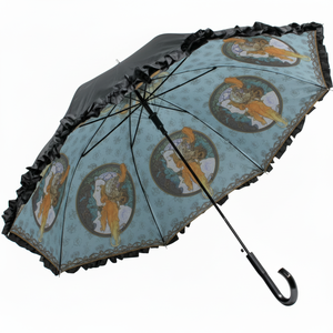 AU-02613 Art volant Jump ombrello bronzo e rose per la collezione pioggia e sole Mucha - Product Image 1