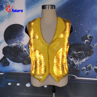Nuovo Costume da Palcoscenico Maschile in Stile Cinese con LED, Tunica Lunga per Cantanti, Festival EDM, Concerti, Discoteche e Spettacoli di Danza