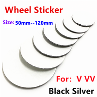 Autocollants noirs et argentés pour centre de roue de voiture 50/55/56/60/65/70/75/80/90/120 mm pour VW, emblèmes de moyeu de roue, accessoires