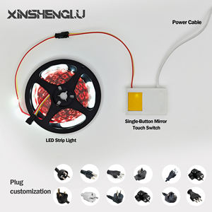 Interrupteur tactile intelligent pour miroir avec capteur de mouvement, alimentation 12V 1A 12W, trois couleurs CCT, mémoire et variateur de luminosité, prise personnalisée - Product Image 4
