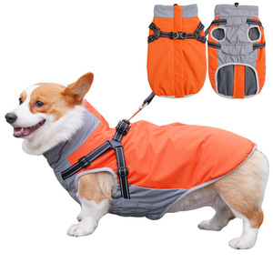 Chaleco para perros, amigable con los animales, color naranja, talla mediana, con accesorio para correa, para Corgi, Teddy, Bichón, para usar en invierno, primavera y otoño - Product Image 1