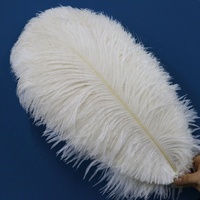 40-45CM vente en gros pas cher grandes plumes d'autruche blanches haute qualité multicolore lisse moelleux tissu fausses plumes d'autruche rouge