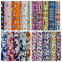 Tela Elástica Estampada de Spandex a Precio Económico, Tela de Poliéster con Estampado de Spandex de 4 Vías para Ropa