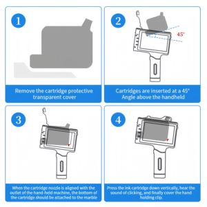 Imprimante jet d'encre portable 4POLETECH pour marquage et codage des petites entreprises, idéale pour les numéros de circuits, les itinéraires sur site, et la marquage des bords avec dimensions et spécifications - Product Image 4