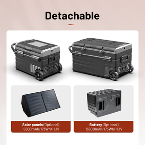 Alpicool TDW50 Congélateur à compresseur double zone 12V double usage Réfrigérateur à énergie solaire Réfrigérateur portable pour camping et voiture - Product Image 2