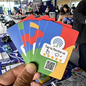 Carte intelligente NFC personnalisée en PVC, étanche, 13,56 MHz, RFID programmable, pour avis numériques d'entreprise, menu, réseaux sociaux, code QR - Product Image 5