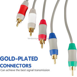 <span class=keywords><strong>Cable</strong></span> AV de audio y vídeo HDTV de 6 pies chapado en oro para <span class=keywords><strong>Wii</strong></span> U <span class=keywords><strong>Wii</strong></span> RCA <span class=keywords><strong>Cable</strong></span> de componente de audio y vídeo Ypbpr 1,8 m de alta definición 480p - Product Image 4