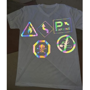T-shirt décontracté ample pour homme 2026, motif lettres réfléchissant qui brille dans le noir, 100 % coton peigné, respirant et séchage rapide - Product Image 5