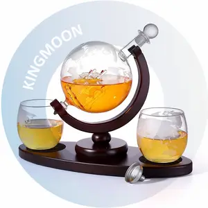 Whisky toàn cầu Decanter thế giới toàn cầu Decanter Set Bar Phụ kiện cho rượu Bourbon Vodka rượu Whisky nhà cho nam giới rõ ràng CN; heb