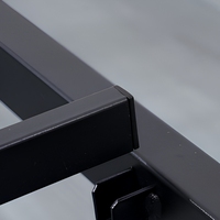 King-Size-Metallplattformbettgestell mit Kopfteil und Lattenrost, robustes Stahlbettgestell in mattschwarzem Finish