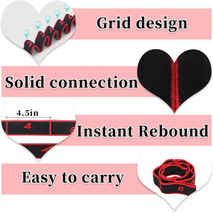 Phổ biến đàn hồi cao thân thiện với môi bền Polyester Vải Chiều dài 88 cm phòng tập thể dục ban nhạc đa màu Yoga Stretch Strips thiết kế vòng lặp - Product Image 2