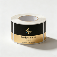 Autocollant en vinyle personnalisé avec code-barres pour peptides, 3ml 5ml 10ml, imperméable, résistant à la chaleur, respirant, séchage rapide, forte adhérence, résistant aux UV