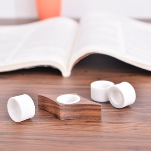 Marcapáginas circular de madera de haya reutilizable para lectura - Product Image 2