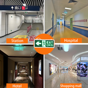 Rechargeable Emergency Light Ceiling Exit Sign <b>Lamp</b> Powerful Evacuation Flood Light Rechargeable Emergency Led Lighting - Product Image 6