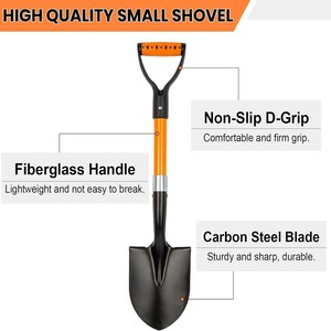Pala de jardinería para exteriores con mango en D, pala pequeña de acero integrada para agricultura <span class=keywords><strong>y</strong></span> excavación de hoyos - Product Image 2