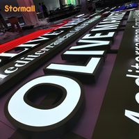 Enseigne lumineuse LED 3D personnalisée en acrylique rétroéclairée pour extérieur, lettres lumineuses pour devanture de magasin