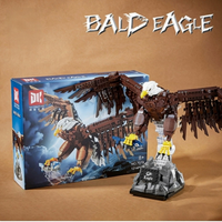 Figurine d'oiseau aigle en blocs de construction, jouet à assembler, cadeau pour enfants