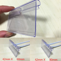 Porte-étiquette à crochet pour étagère, en plastique PVC, pour bord d'étagère, support d'étiquette de prix, crochet pour étiquette de prix