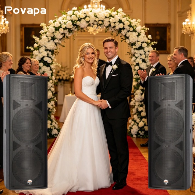 15 Inch 600W Professional PA Speaker 127dB SPL 4 Ohm 98dB 2 Way Passive Loudspeaker for Wedding Banquet Hall Live Event