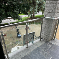 Rampe d'escalier extérieure en acier inoxydable pour pont de bateau Balustrade Rampe de balcon Rampe d'escalier intérieure noire en acier inoxydable
